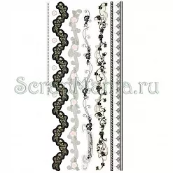 Набор наклеек "Бордюры" (Basic Grey) Набор наклеек "Бордюры" (Basic Grey)