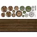 Лист с картинками 10х30 см "Тайга. Часы" (ScrapMania)