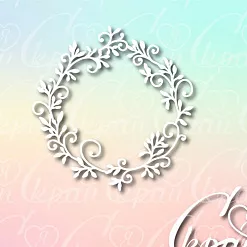 Чипборд "Растительный веночек" (LeoMammy)