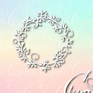 Чипборд "Растительный веночек" (LeoMammy)