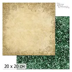 20х20 Бумага "Малахитовый цветок. Дизайн 2" (ScrapMania) 20х20 Бумага "Малахитовый цветок. Дизайн 2" (ScrapMania)