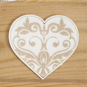 Украшение из чипборда "Сердце 9" (Просто небо)