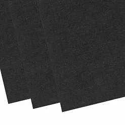 Картон А4 с тиснением лен "Черный" (Brauberg)