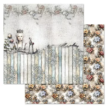 Бумага "Алиса и Чеширский кот. Ход королевы" (ScrapMania)