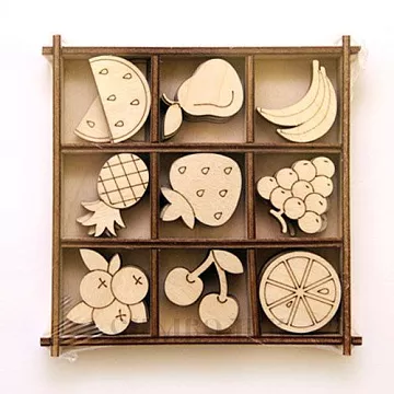 Набор деревянных украшений "Фрукты" (Орландо)