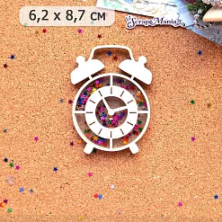 Шейкер "Фономикс. Новогодний. Будильник большой", 6,2х8,7 см (ScrapMania) Шейкер "Фономикс. Новогодний. Будильник большой", 6,2х8,7 см (ScrapMania)