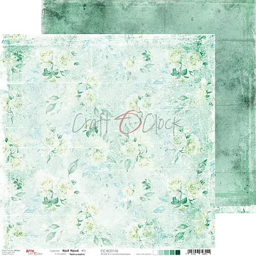Бумага 30х30 см "Mint mood 05" (CraftO'clock)