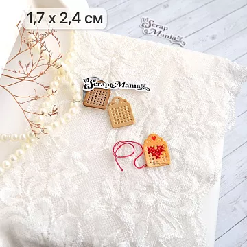 Нож "Рукоделие. Бирка с вышивкой", 1,7х2,4 см (ScrapMania)