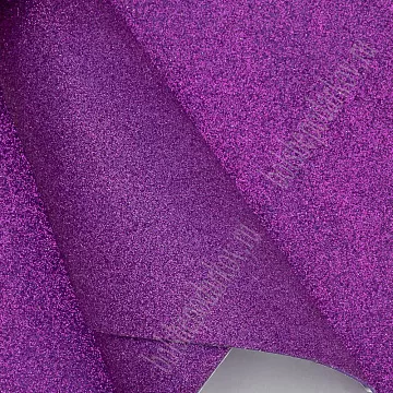 Лист фоамирана А4 с глиттером "Темно-сиреневый", на клеевой основе, 2 мм