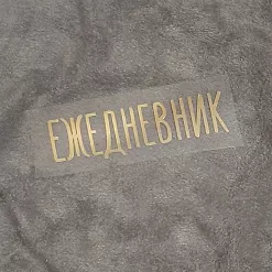 Термотрансферная наклейка "Надпись золотая. Ежедневник", 8 см (Термо-Панда)