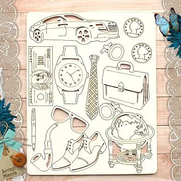 Чипборд "Мужчина на миллион", 12х15 см (ScrapMania)