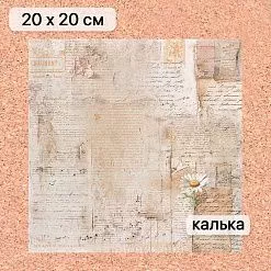 Калька 20х20 см "Сезон ромашек 16", плотность 110 гр/м2 (ScrapMania)