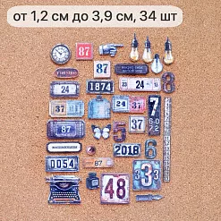 Набор тканевых высечек "Старый архив. Билетики", 34 шт (ScrapMania)