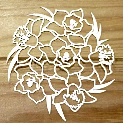 Украшение из чипборда "Букет нарциссов" (Просто небо)