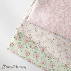 Отрез ткани 75х50 см "Свадебный букет. Цветы на розовом" (ScrapMania)