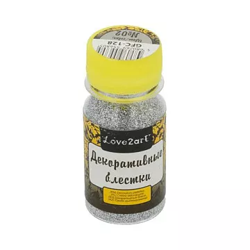Наполнитель для шейкера "Блестки. Серебряные", 20 гр (Love2art)