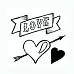 Штамп "Love", 2,5х5 см (Stamperia)