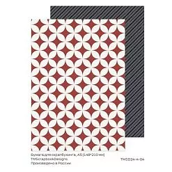 Бумага А5 "Фоновый 1. Красный узор" (ScrapbookDesigns)