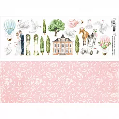 Лист с картинками 10х30 см "Обнимая счастье. Картинки" (ScrapMania)