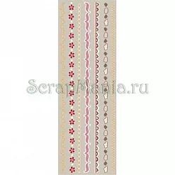 Натирки "Бордюры" розовые (SassaFras)