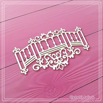 Чипборд "Торжество. Балкон с завитками", 8,2х4,9 см (СкрапМагия)