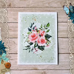 Тканевая карточка "Мечты невесты. Цветы" (ScrapMania)