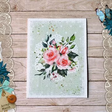 Тканевая карточка "Мечты невесты. Цветы" (ScrapMania)