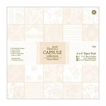 Набор бумаги 15х15 см "Oyster Blush. Румянец", 32 листа (DoCrafts)