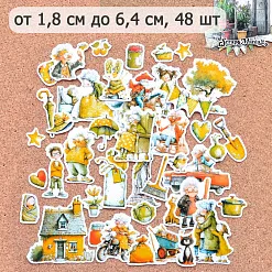 Набор высечек из бумаги "СуперБабушка", 48 шт (ScrapMania) Набор высечек из бумаги "СуперБабушка", 48 шт (ScrapMania)