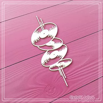 Чипборд "Винил", 3,1х7,9 см (СкрапМагия)