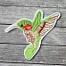 Термонаклейка с вышивкой "Тропическая птица. Колибри"