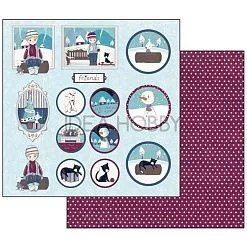 УЦЕНКА Бумага "Тома, зима" (Stamperia)