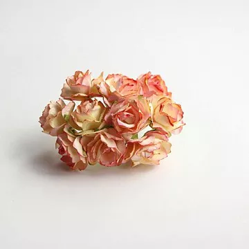 Букет кудрявых роз "Желтый с розовым", 10 шт (Craft)