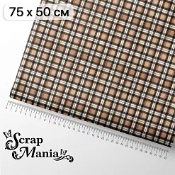 Отрез ткани 75х50 см "Элементарно, Ватсон! Классическая клетка" (ScrapMania)