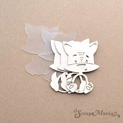 Шейкер "Новогодняя Ванилька. Лисичка. Маленький", 4х6 см (ScrapMania) Шейкер "Новогодняя Ванилька. Лисичка. Маленький", 4х6 см (ScrapMania)