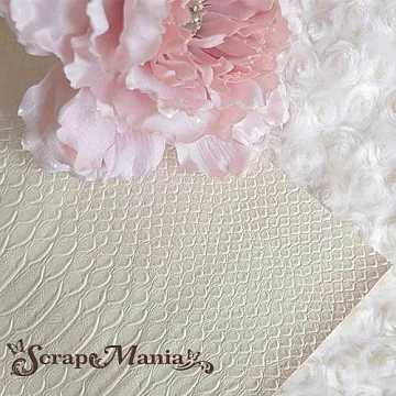 Отрез экокожи 30х69 см "Текстурный. Питон сливочный" (Pty Италия)