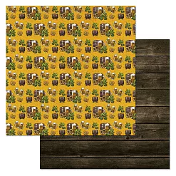 Набор бумаги 20х20 см "Пивная", 6 листов (ScrapMania)
