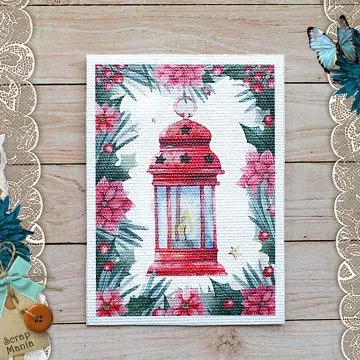 Тканевая карточка "Сказка на Рождество. Фонарик" (ScrapMania)
