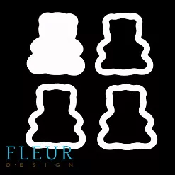 Украшение из чипборда "Заготовка для шейкера. Мишка" (Fleur-design)