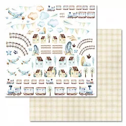 Бумага "Веселый паровозик. Картинки" (ScrapMania)