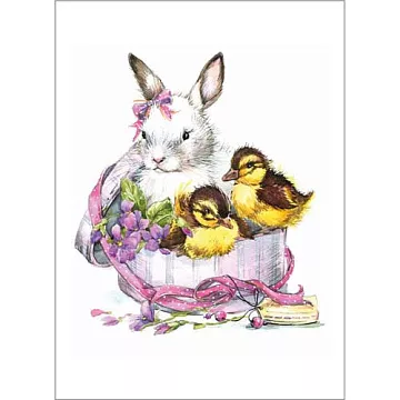 Тканевая карточка "Зайчонок. Сюрприз" (ScrapMania)