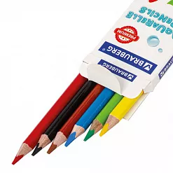 Набор акварельных карандашей "Premium aquarelle", 6 цветов (Brauberg)