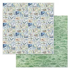 Набор бумаги 20х20 см "Океания", 12 листов (ScrapMania)