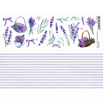 Лист с картинками 10х30 см "Лаванда" (ScrapMania)