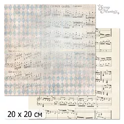 20х20 Бумага "Фономикс. Ноты. Дизайн 1" (ScrapMania)