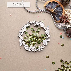 Шейкер "Новогодняя Ванилька. Венок. Маленький", 7х7,5 см (ScrapMania) Шейкер "Новогодняя Ванилька. Венок. Маленький", 7х7,5 см (ScrapMania)