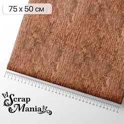 Отрез ткани 75х50 см "На лесной опушке. Древесный фон" (ScrapMania)