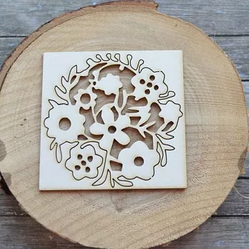 Украшение из чипборда "Цветы. Круглые" (ScrapStar)