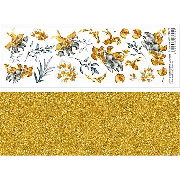 Лист с картинками 10х30 см "Элитный клуб. Цветы" (ScrapMania)