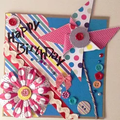 Набор картонных пуговиц "Spots & stripes. Яркие оттенки" (DoCrafts)